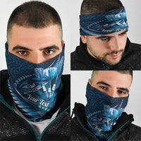 Personalised All Blue New Zealand Darts Neck Gaiter Aoteroa Fern Maori Galaxy Style - Polynesian Pride