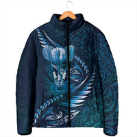 Personalised All Blue New Zealand Darts Padded Jacket Aoteroa Fern Maori Galaxy Style - Polynesian Pride