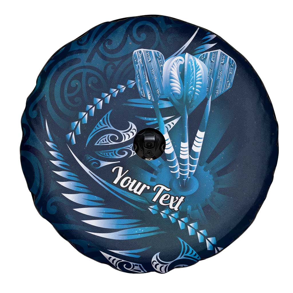 Personalised All Blue New Zealand Darts Spare Tire Cover Aoteroa Fern Maori Galaxy Style LT14 - Polynesian Pride