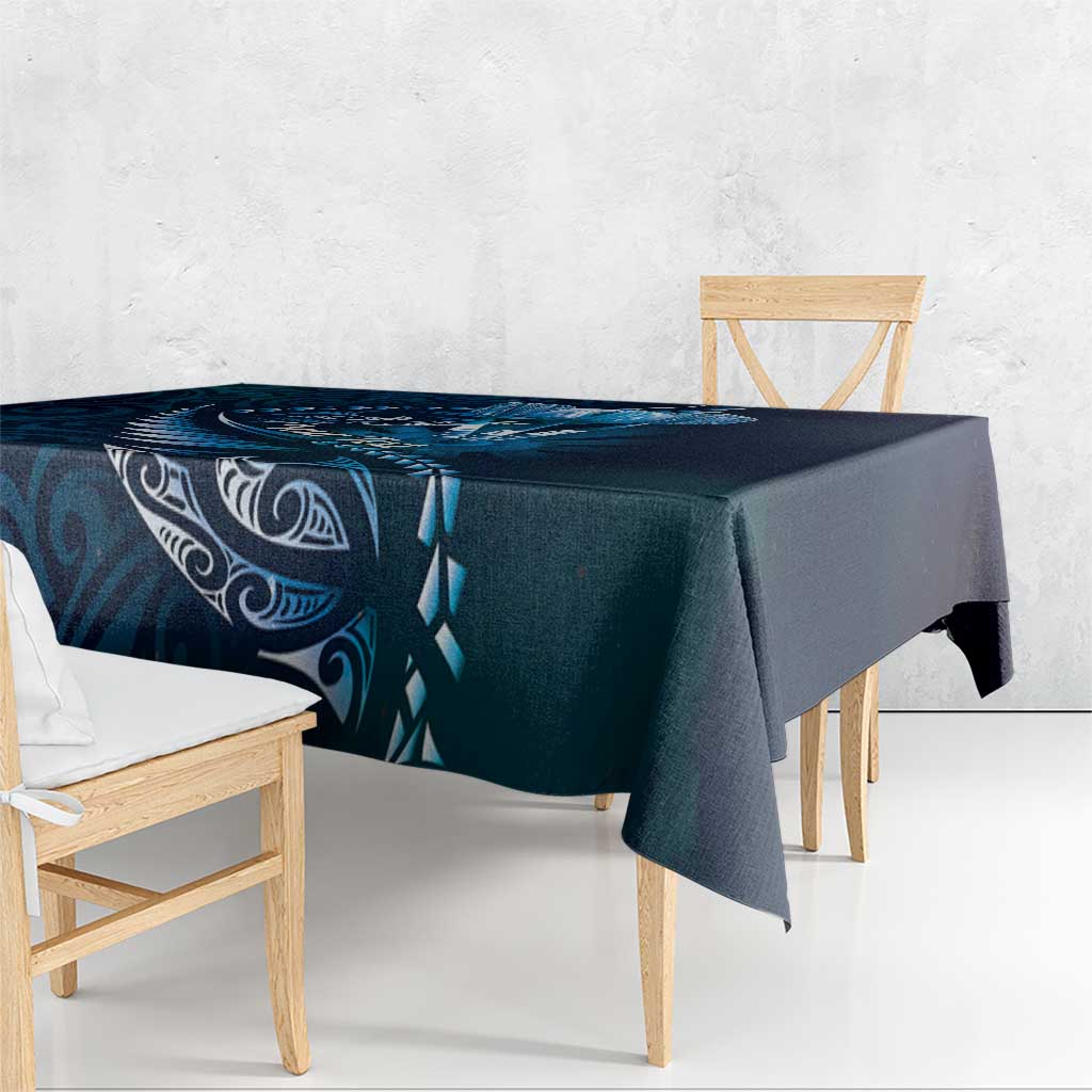 Personalised All Blue New Zealand Darts Tablecloth Aoteroa Fern Maori Galaxy Style