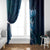 Personalised All Blue New Zealand Darts Window Curtain Aoteroa Fern Maori Galaxy Style