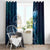 Personalised All Blue New Zealand Darts Window Curtain Aoteroa Fern Maori Galaxy Style