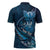 Personalised All Blue New Zealand Darts Zipper Polo Shirt Aoteroa Fern Maori Galaxy Style - Polynesian Pride