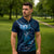 Personalised All Blue New Zealand Darts Zipper Polo Shirt Aoteroa Fern Maori Galaxy Style - Polynesian Pride