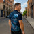 Personalised All Blue New Zealand Darts Zipper Polo Shirt Aoteroa Fern Maori Galaxy Style - Polynesian Pride