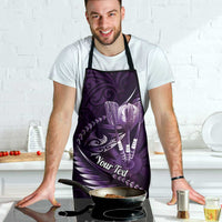 Personalised All Purple New Zealand Darts Apron Aoteroa Fern Maori Galaxy Style - Polynesian Pride