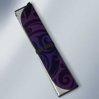 Personalised All Purple New Zealand Darts Auto Sun Shade Aoteroa Fern Maori Galaxy Style - Polynesian Pride
