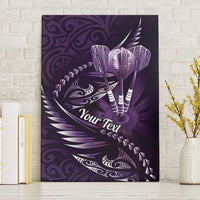 Personalised All Purple New Zealand Darts Canvas Wall Art Aoteroa Fern Maori Galaxy Style LT14 Without Frame Purple - Polynesian Pride