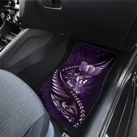 Personalised All Purple New Zealand Darts Car Mats Aoteroa Fern Maori Galaxy Style LT14 - Polynesian Pride