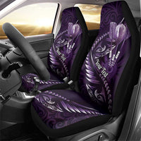 Personalised All Purple New Zealand Darts Car Seat Cover Aoteroa Fern Maori Galaxy Style LT14 - Polynesian Pride