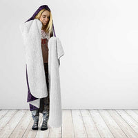 Personalised All Purple New Zealand Darts Hooded Blanket Aoteroa Fern Maori Galaxy Style LT14 - Polynesian Pride