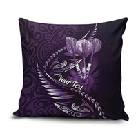 Personalised All Purple New Zealand Darts Pillow Cover Aoteroa Fern Maori Galaxy Style - Polynesian Pride