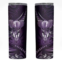 All Purple New Zealand Darts Skinny Tumbler Aoteroa Fern Maori Galaxy Style