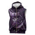 Personalised All Purple New Zealand Darts Sleeveless Zip Hoodie Aoteroa Fern Maori Galaxy Style - Polynesian Pride