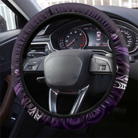 All Purple New Zealand Darts Steering Wheel Cover Aoteroa Fern Maori Galaxy Style LT14 - Polynesian Pride