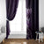 Personalised All Purple New Zealand Darts Window Curtain Aoteroa Fern Maori Galaxy Style