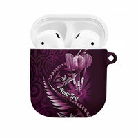 Personalised All Pink New Zealand Darts AirPods Case Aoteroa Fern Maori Galaxy Style - Polynesian Pride
