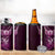 All Pink New Zealand Darts 4 in 1 Can Cooler Tumbler Aoteroa Fern Maori Galaxy Style