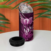All Pink New Zealand Darts 4 in 1 Can Cooler Tumbler Aoteroa Fern Maori Galaxy Style