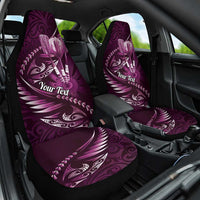 Personalised All Pink New Zealand Darts Car Seat Cover Aoteroa Fern Maori Galaxy Style LT14 One Size Pink - Polynesian Pride