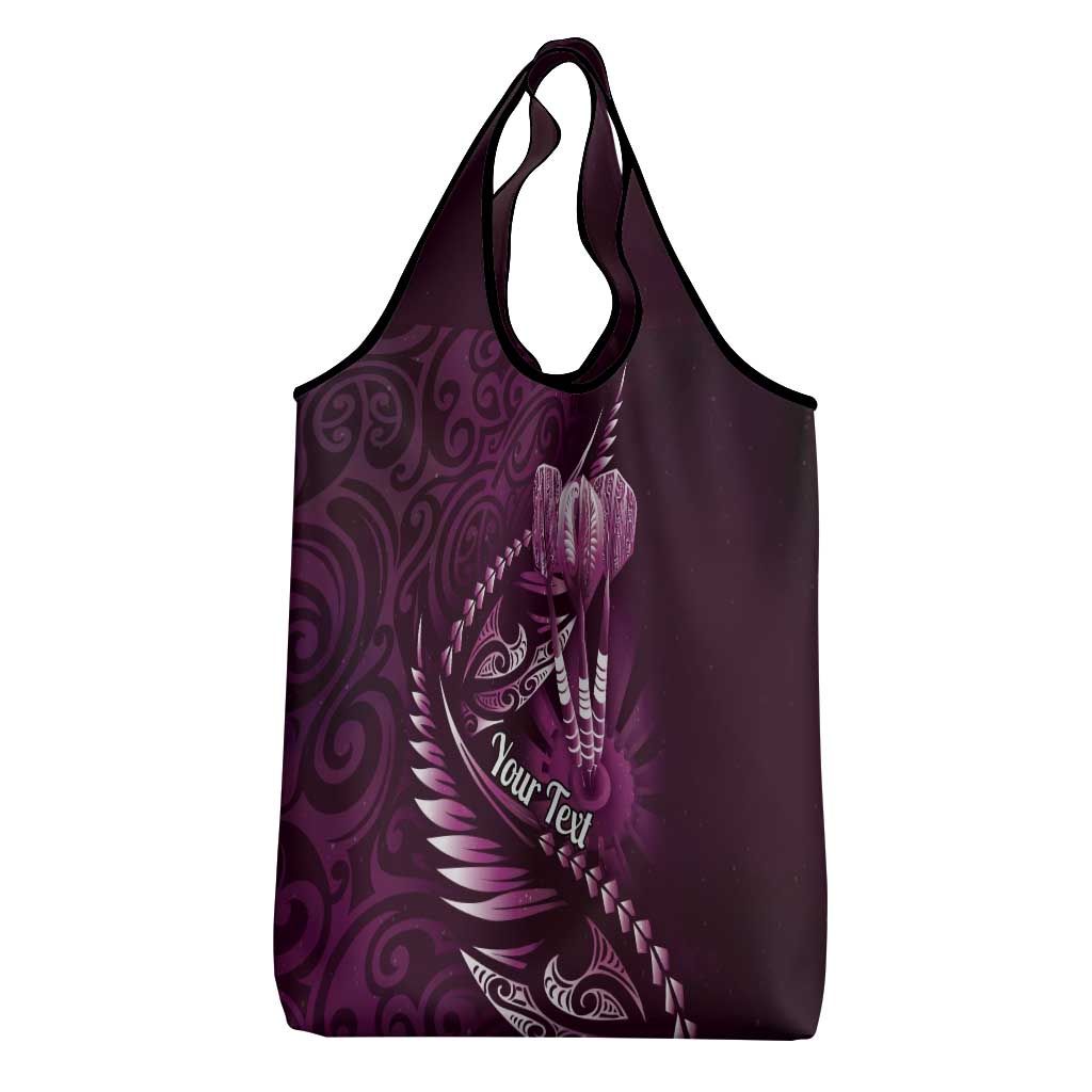 Personalised All Pink New Zealand Darts Grocery Bag Aoteroa Fern Maori Galaxy Style LT14 - Polynesian Pride