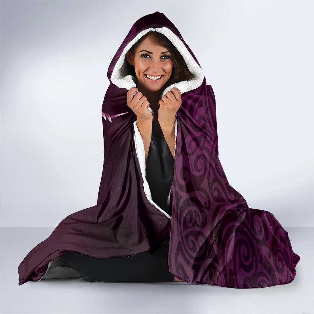 Personalised All Pink New Zealand Darts Hooded Blanket Aoteroa Fern Maori Galaxy Style LT14 - Polynesian Pride
