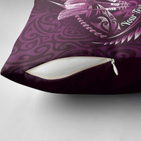 Personalised All Pink New Zealand Darts Pillow Cover Aoteroa Fern Maori Galaxy Style - Polynesian Pride