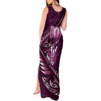Personalised All Pink New Zealand Darts Tank Maxi Dress Aoteroa Fern Maori Galaxy Style LT14 - Polynesian Pride