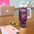 All Pink New Zealand Darts Tumbler With Handle Aoteroa Fern Maori Galaxy Style