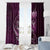 Personalised All Pink New Zealand Darts Window Curtain Aoteroa Fern Maori Galaxy Style