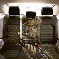 Personalised All Gold New Zealand Darts Back Car Seat Cover Aoteroa Fern Maori Galaxy Style