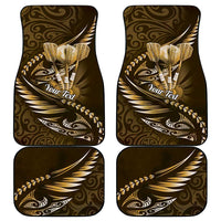 Personalised All Gold New Zealand Darts Car Mats Aoteroa Fern Maori Galaxy Style LT14 - Polynesian Pride
