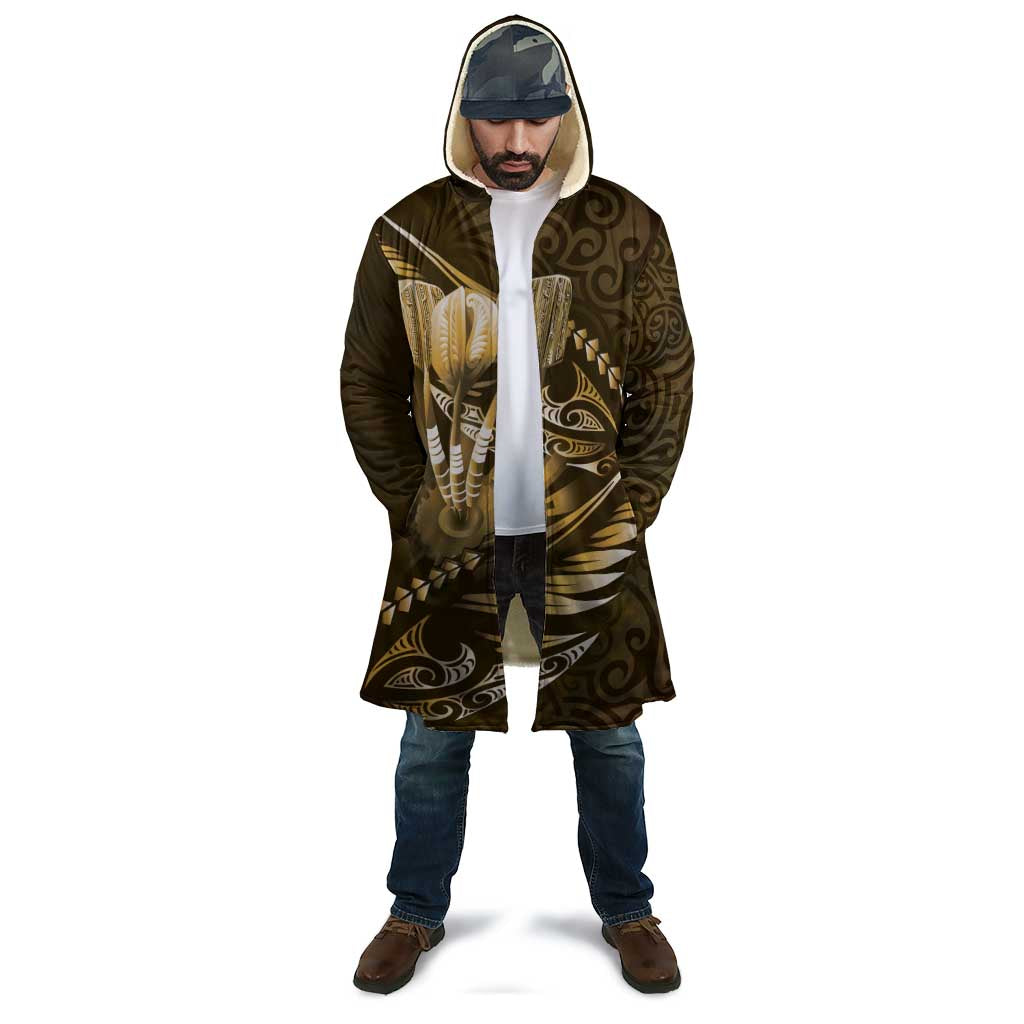 Personalised All Gold New Zealand Darts Cloak Aoteroa Fern Maori Galaxy Style - Polynesian Pride