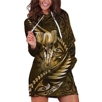 Personalised All Gold New Zealand Darts Hoodie Dress Aoteroa Fern Maori Galaxy Style