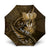 Personalised All Gold New Zealand Darts Umbrella Aoteroa Fern Maori Galaxy Style - Polynesian Pride