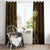Personalised All Gold New Zealand Darts Window Curtain Aoteroa Fern Maori Galaxy Style