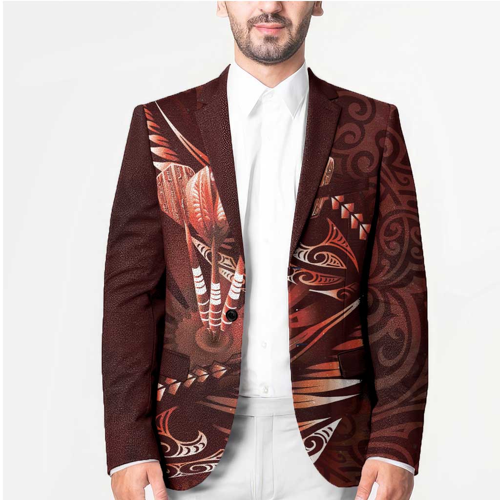 Personalised All Red New Zealand Darts Blazer Aoteroa Fern Maori Galaxy Style - Polynesian Pride