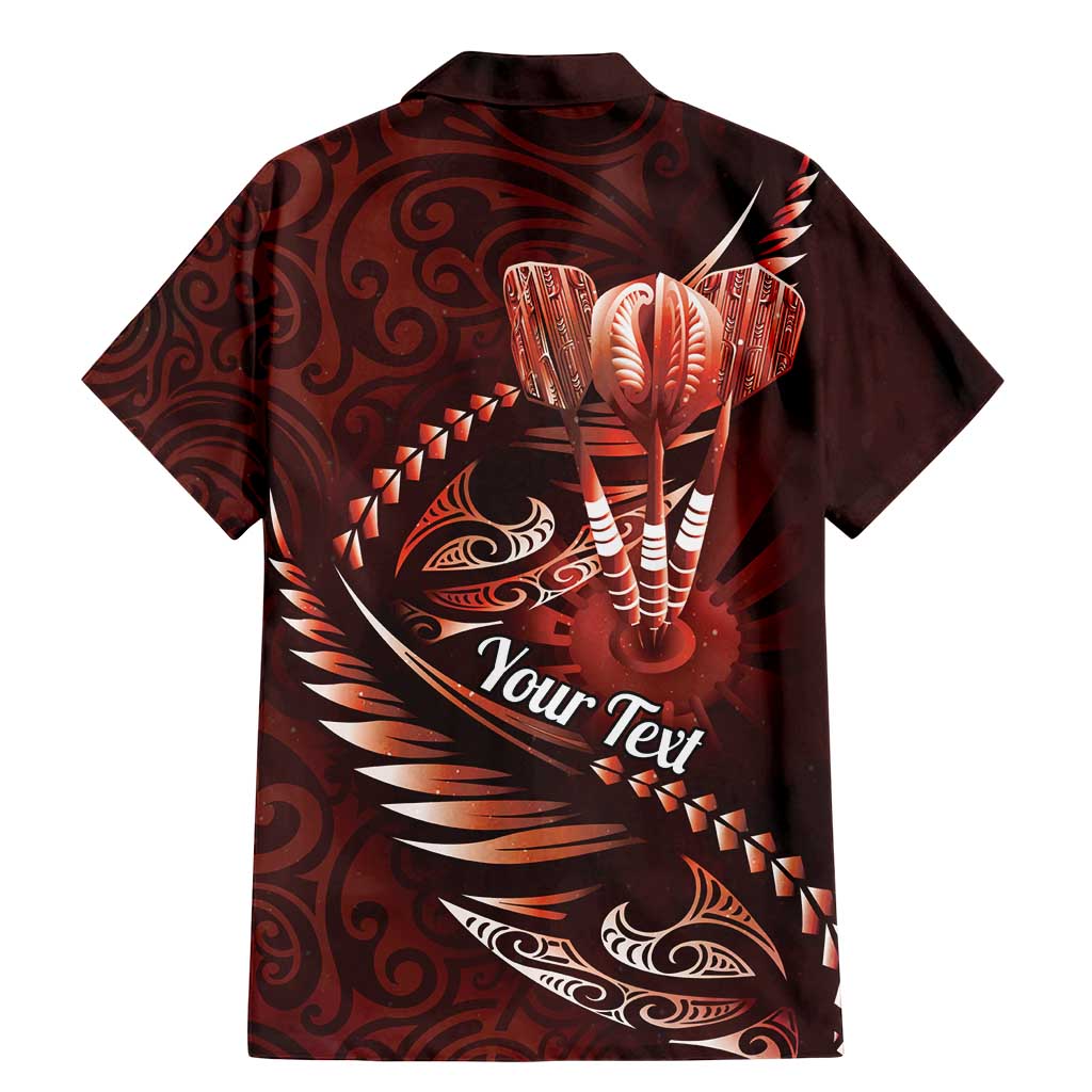 Personalised All Red New Zealand Darts Family Matching Mermaid Dress and Hawaiian Shirt Aoteroa Fern Maori Galaxy Style LT14 - Polynesian Pride