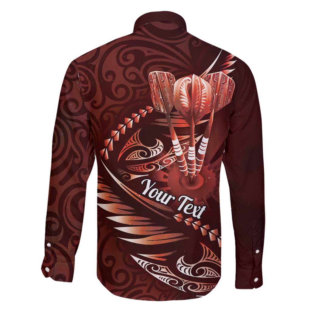 Personalised All Red New Zealand Darts Family Matching Mermaid Dress and Hawaiian Shirt Aoteroa Fern Maori Galaxy Style LT14 - Polynesian Pride