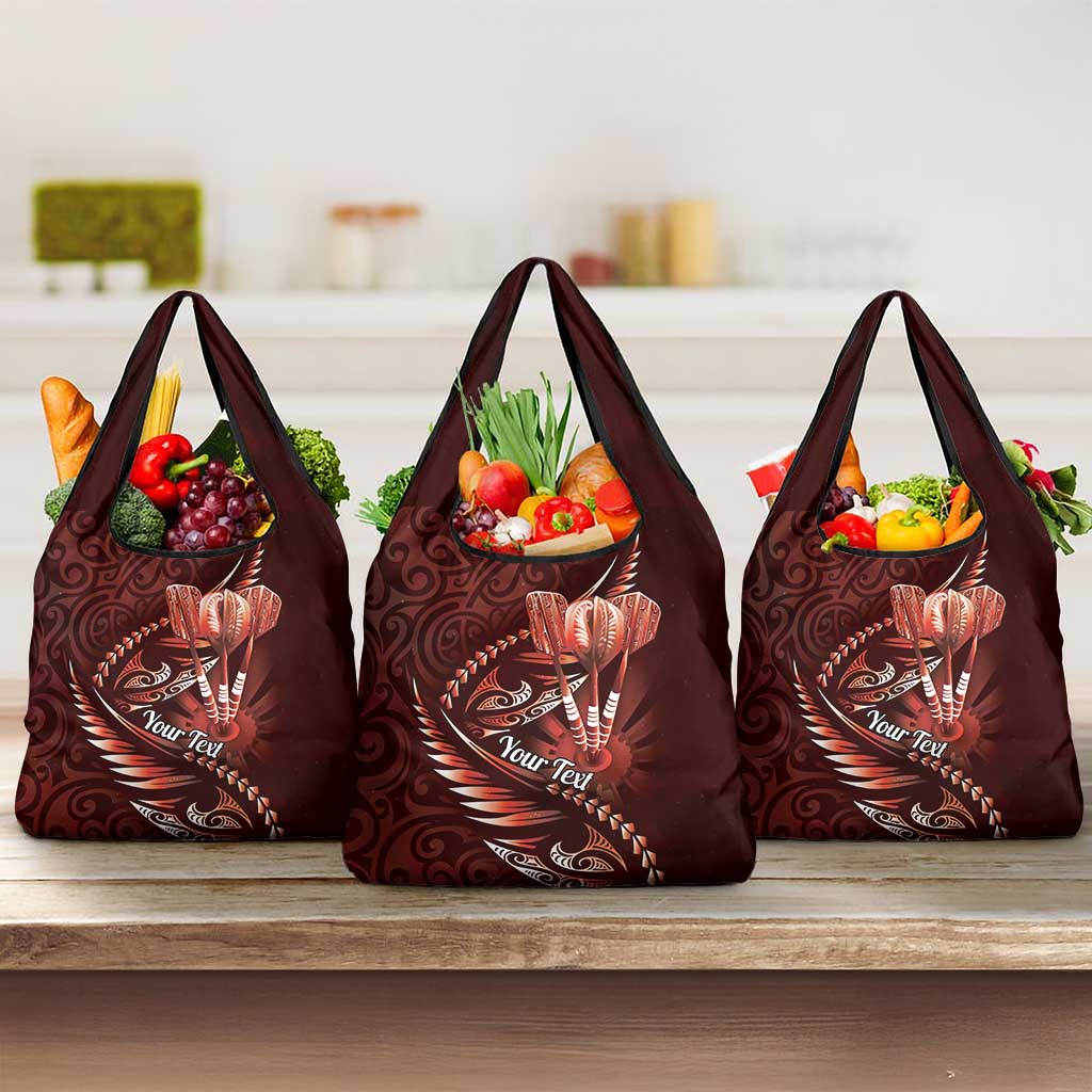 Personalised All Red New Zealand Darts Grocery Bag Aoteroa Fern Maori Galaxy Style
