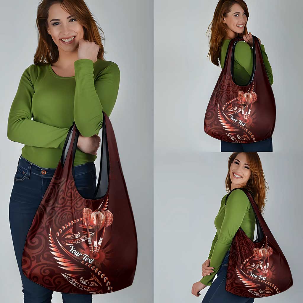 Personalised All Red New Zealand Darts Grocery Bag Aoteroa Fern Maori Galaxy Style