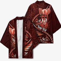 Personalised All Red New Zealand Darts Kimono Aoteroa Fern Maori Galaxy Style - Polynesian Pride
