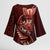 Personalised All Red New Zealand Darts Kimono Sleeve Blouse Aoteroa Fern Maori Galaxy Style - Polynesian Pride
