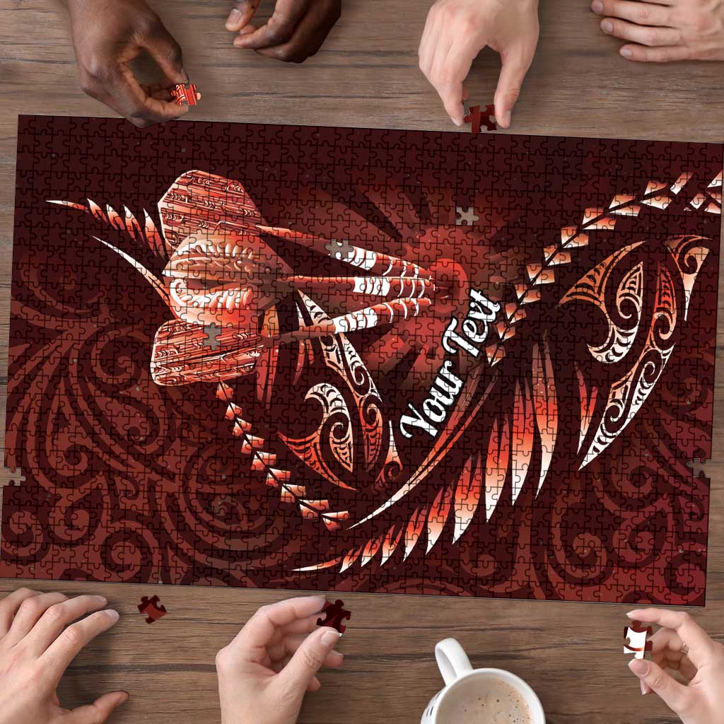 Personalised All Red New Zealand Darts Puzzle Aoteroa Fern Maori Galaxy Style - Polynesian Pride