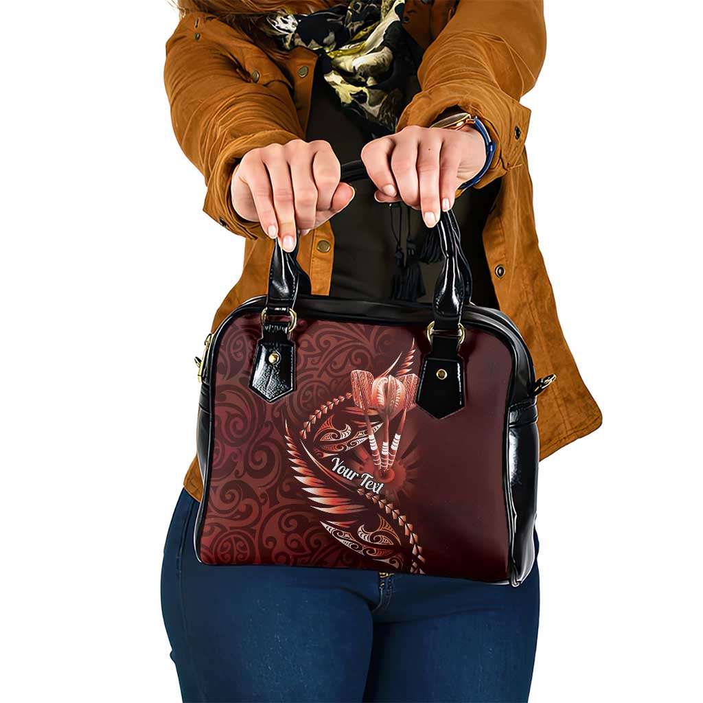 Personalised All Red New Zealand Darts Shoulder Handbag Aoteroa Fern Maori Galaxy Style