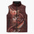Personalised All Red New Zealand Darts Sleeveless Puffer Jacket Aoteroa Fern Maori Galaxy Style - Polynesian Pride