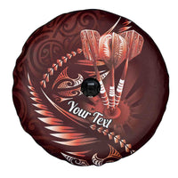 Personalised All Red New Zealand Darts Spare Tire Cover Aoteroa Fern Maori Galaxy Style LT14 - Polynesian Pride