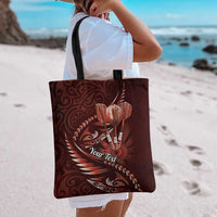 Personalised All Red New Zealand Darts Tote Bag Aoteroa Fern Maori Galaxy Style - Polynesian Pride