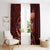 Personalised All Red New Zealand Darts Window Curtain Aoteroa Fern Maori Galaxy Style