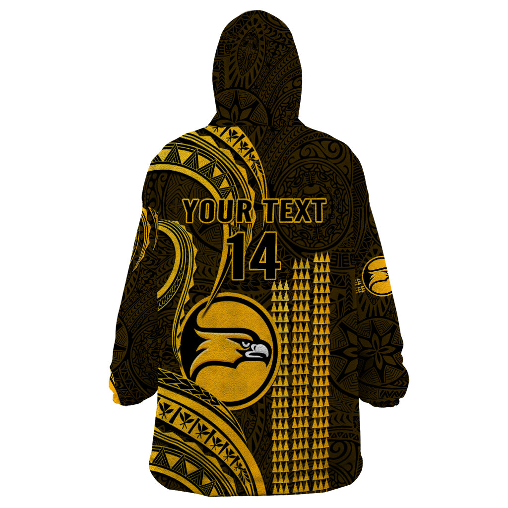 Personalised Hawaii Nanakuli High And Intermediate School Wearable Blanket Hoodie Polynesian Kakau Pattern LT14 - Polynesian Pride